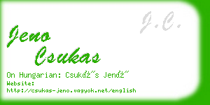 jeno csukas business card